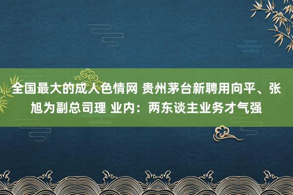 全国最大的成人色情网 贵州茅台新聘用向平、张旭为副总司理 业内：两东谈主业务才气强