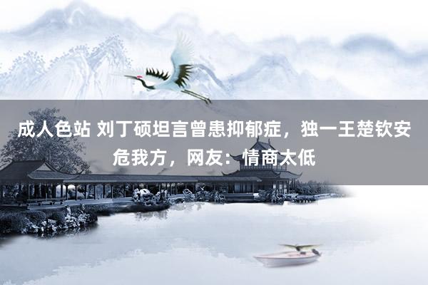 成人色站 刘丁硕坦言曾患抑郁症，独一王楚钦安危我方，网友：情商太低